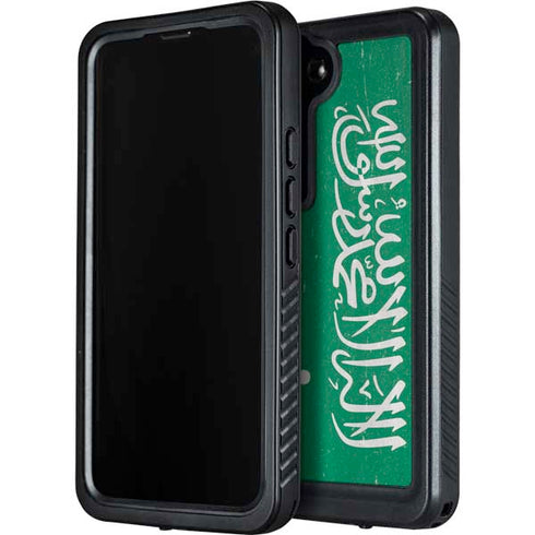 Saudi Arabia Flag Distressed Galaxy S24 Waterproof Case